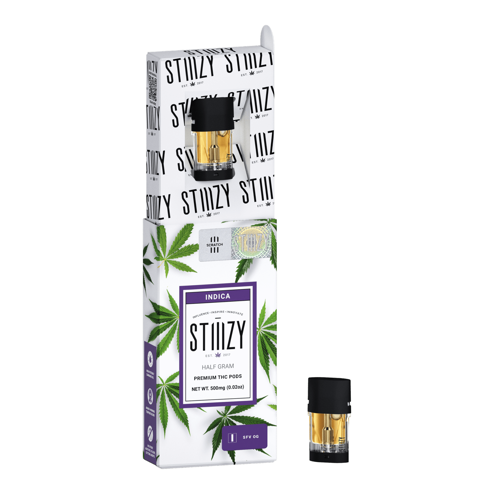 1719349009-1673301853-sfv_og_hg_3.png Vape Cartridge - SFV .5G Original THC Pod - STIIIZY - Image 1