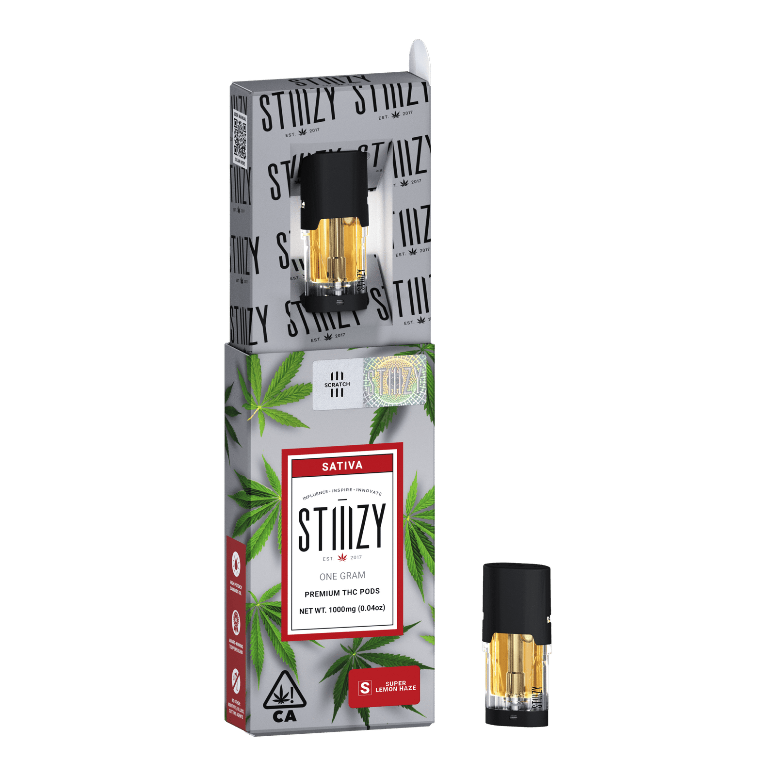 1719349128-1698433704-ca_og_fg_super-lemon-haze_3.png Vape Cartridge - SUPER LEMON HAZE 1G Original THC Pod - STIIIZY - Image 1