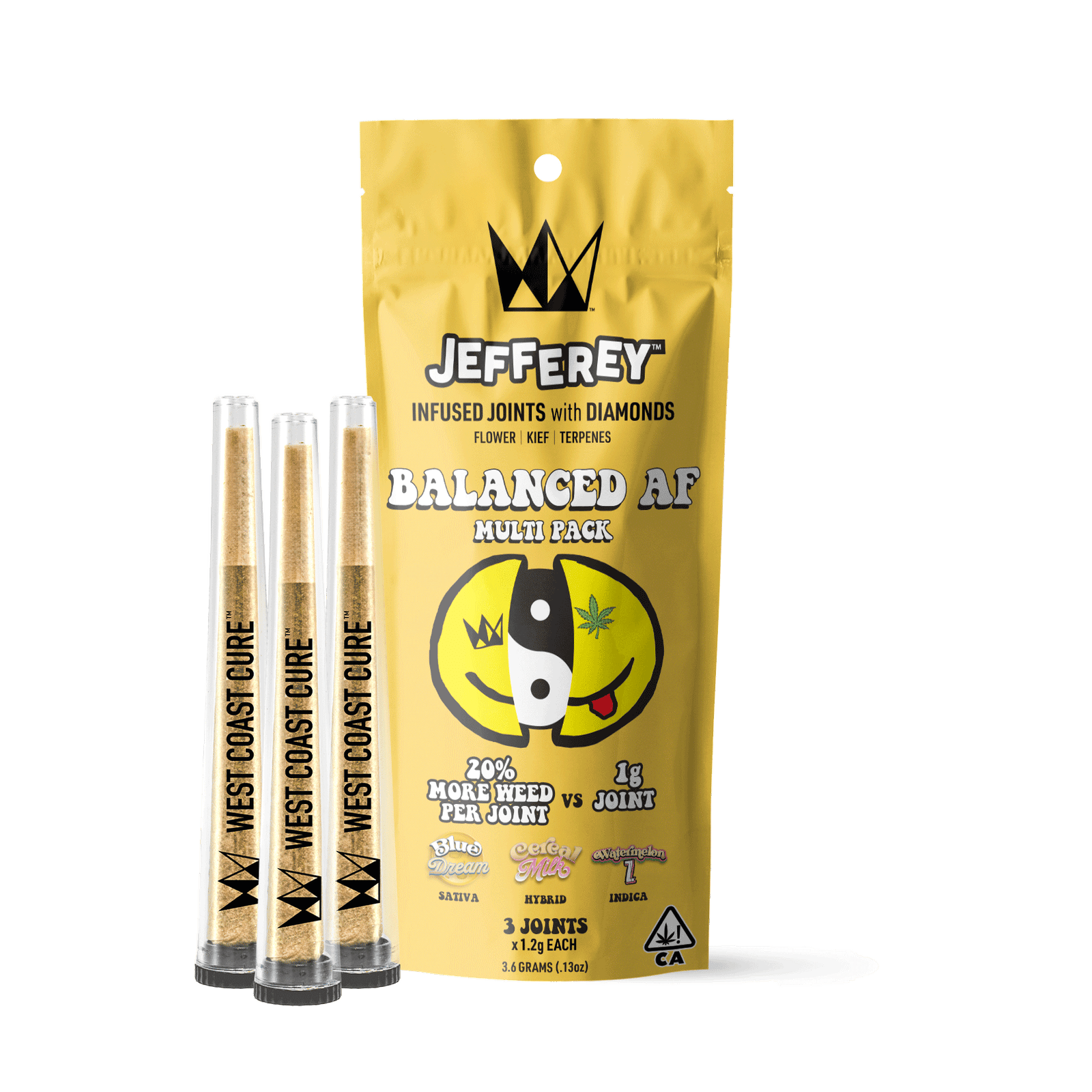 1745540505-baf_3pack-1.png Balanced AF Pack - Jefferey Infused Joint 1.2g 3 Pack - Image 1