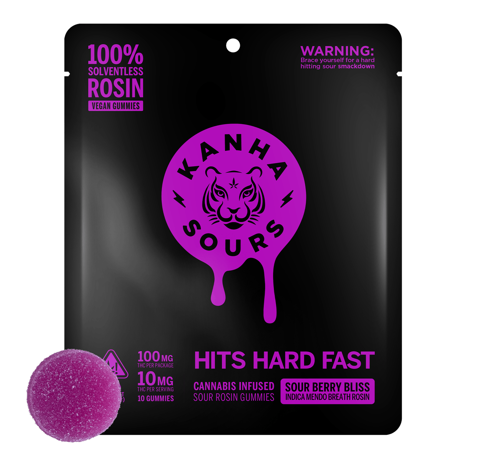 1748892233-sour_berry_bliss_w_gummies.png KANHA | Rosin Sour Berry Bliss | Mendo Breath | Indica | 10-pack - Image 1