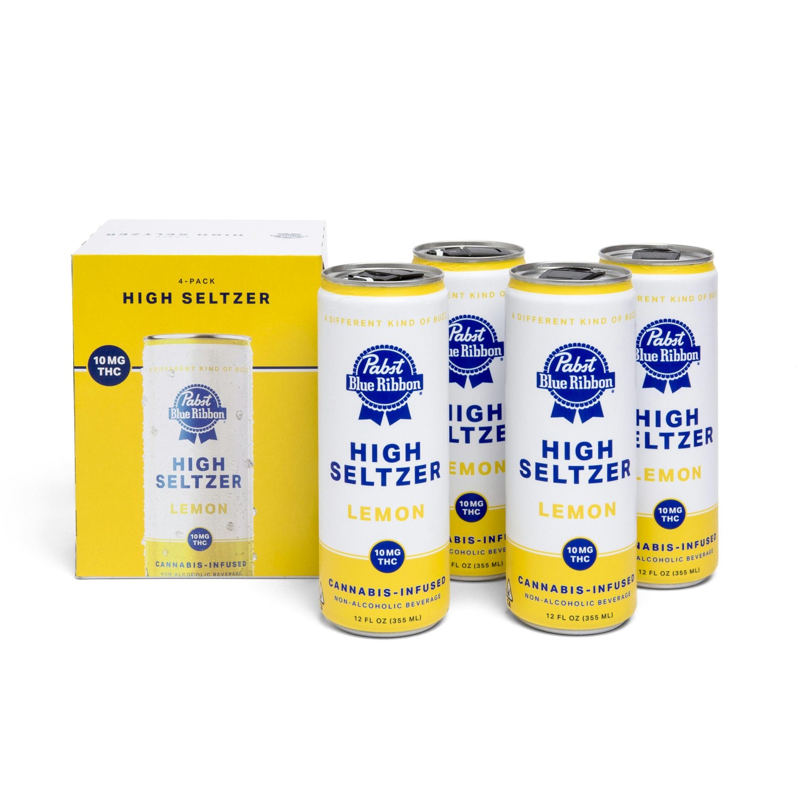 1750299799-4_pack_0001.jpg PABST | PBR Infused High Seltzer - HIGH LEMON | 10mg | 4 Pack - Image 1