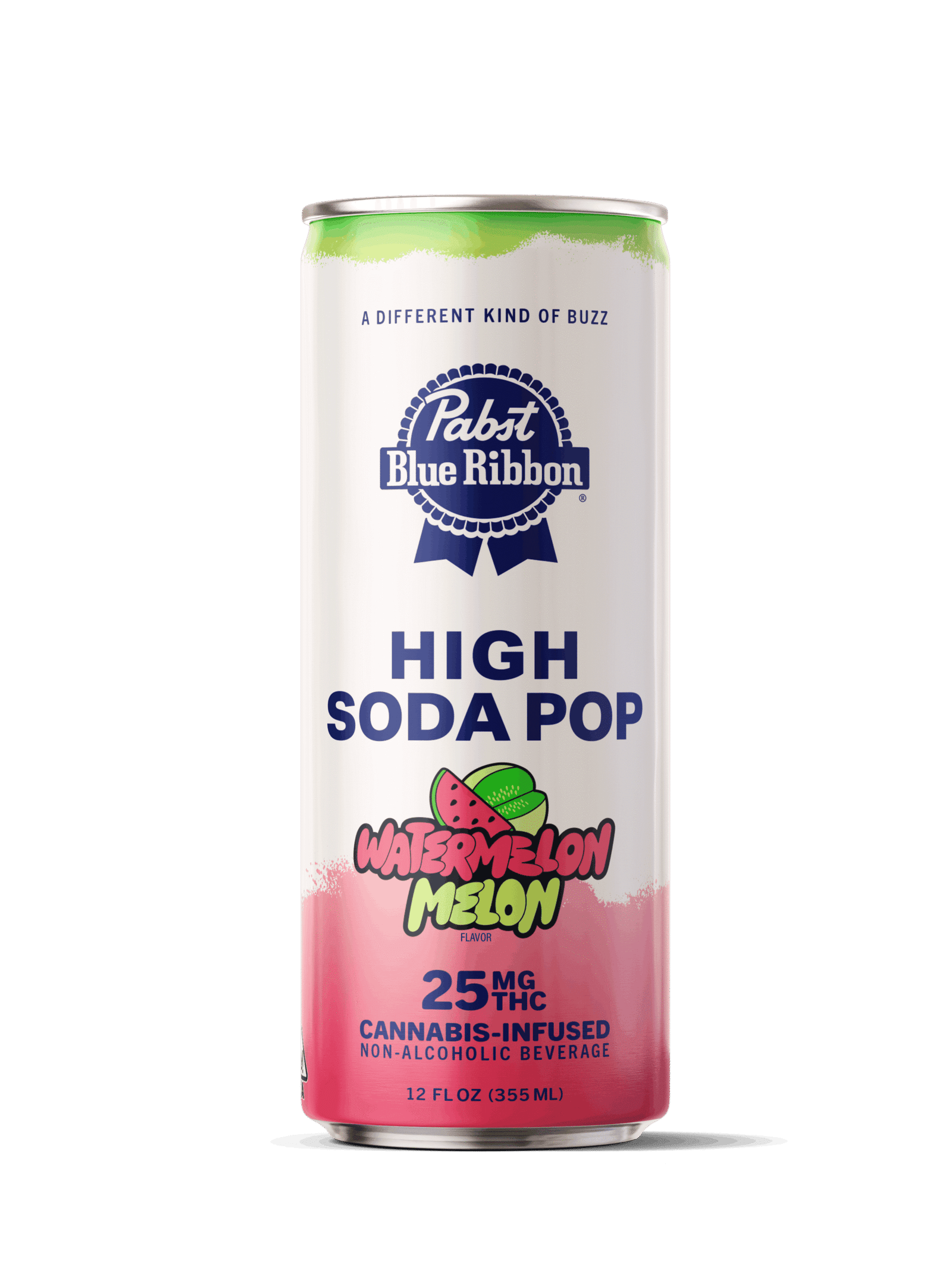 1752794687-pabst_watermelonmelon_primary_rendering.png PABST | Cannabis Infused High Soda Pop - Watermelon Melon | 25mg | Single - Image 1