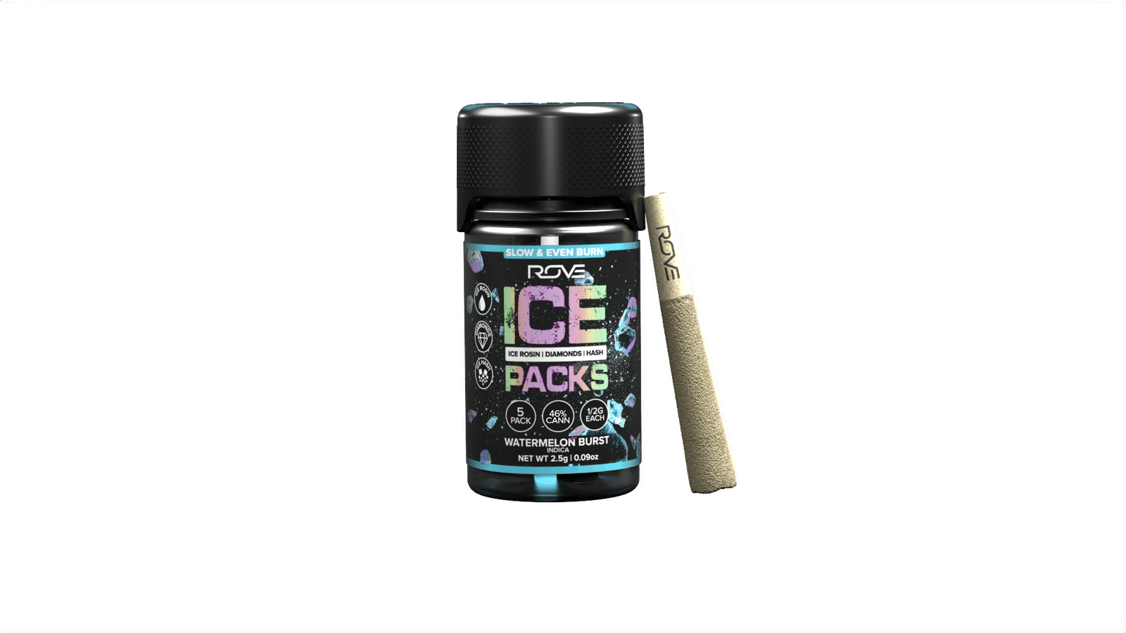 1754425820-icepack_watermelonburst2-5g-1preroll_transparent__1_.png Watermelon Burst | Ice Packs Rosin, Diamond, Hash Infused | 5pk - Image 1