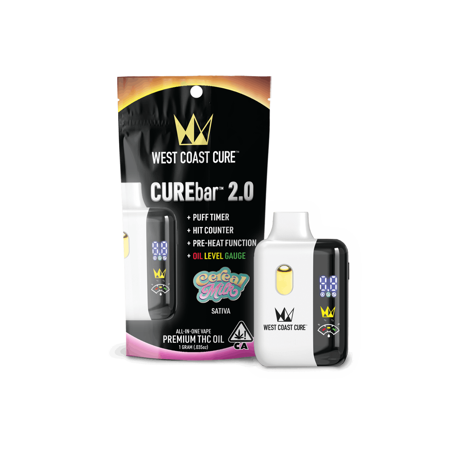 1765308094-cereal_milk_curebar_2-0-3.png Cereal Milk - 1G AIO CUREbar 2.0 - Image 1