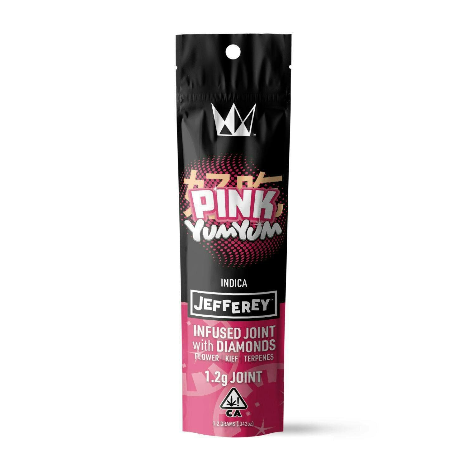 1719270593-1714411439-jefferey_joint-mylar_singles_pink_yum_yum Pink Yum Yum - 1.2G Jefferey Infused Joint - Image 1