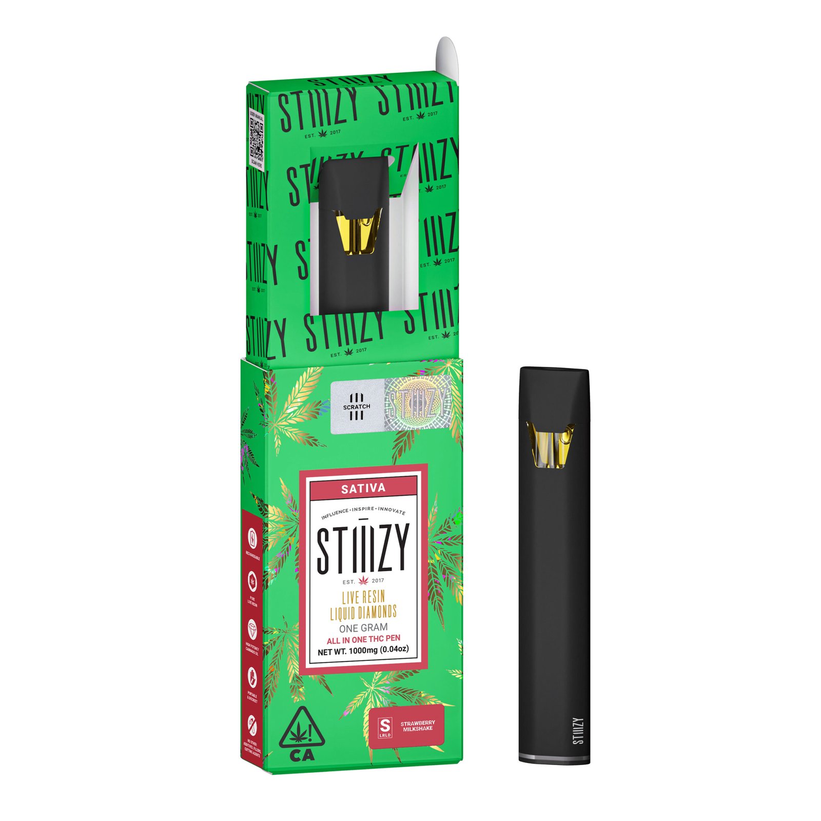 1763145750-ca_aio-lrld_fg_strawberrymilkshake-3 Vape - STRAWBERRY MILKSHAKE 1G All-In-One - Image 1