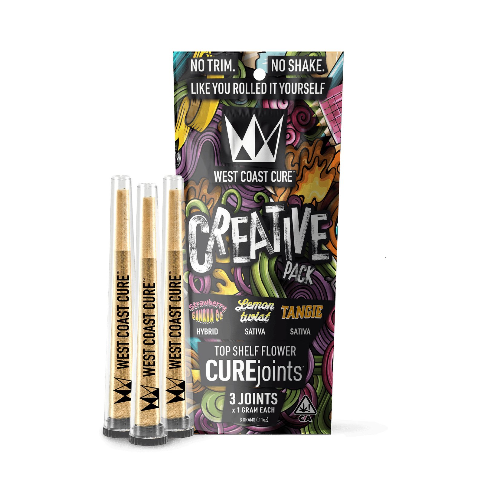 1765479395-creative_pack_render Creative Pack - Top Shelf CUREjoint Variety Pack 3 x 1G - Image 1